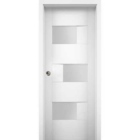 Vdomdoors Closet Bypass Interior Door, 60" x 84", Light Brown SETE6933PD-WS-3296